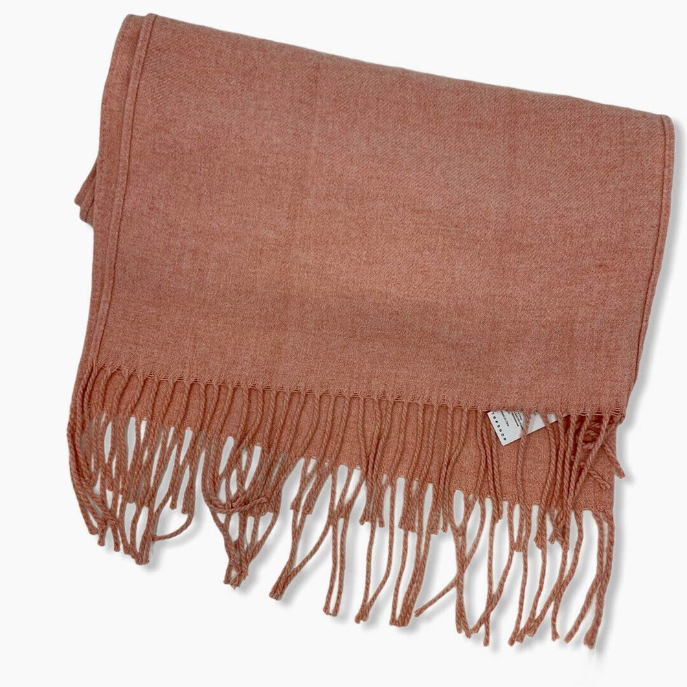 Topshop Pink Fringe Long Scarf New